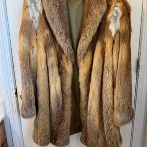 Elegant Red Fox Fur Coat